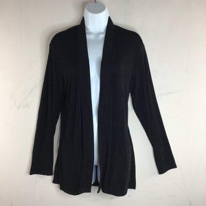 Citi Knit Cardigan Black Open Front Casual Size S